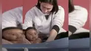 La historia detrás de la foto viral de Messi bañando a Lamine Yamal