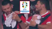 Padre no quiso perderse la Eurocopa, lleva a su bebé al estadio y en redes le aplauden: “Papá responsable”