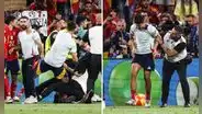 Álvaro Morata se perdería la final de la Eurocopa: hombre de seguridad le dobló el tobillo por sacar a hincha