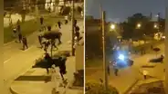 Un grupo de vándalos genera caos en las calles de Pueblo Libre tras enfrentarse a piedrazos