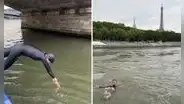 Ministra francesa nada en el río Sena para demostrar que agua es apta para los Juegos Olímpicos París 2024