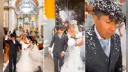 Novio entra ebrio a su boda religiosa y en redes bromean: “Tuvo su buena despedida de soltero”
