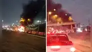 Costa Verde: camión se incendia en el distrito de San Miguel y genera congestión vehicular