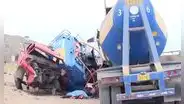 Conductor de cisterna fallece tras chocar con otro camión en Lurín: víctima quedó atrapada