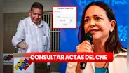 ¿Cómo consultar las actas del CNE? LINK para verificar los votos con número de cédula, según María Corina Machado