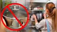 ¿Guardas la olla con comida dentro de la refrigeradora? Esta es la razón por la que nunca debes hacerlo