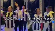 Novios vistieron camisetas de Alianza Lima y cantaron en honor a su equipo: “Aliancistas de corazón”