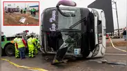 Accidente en Panamericana Sur deja 4 muertos y 22 heridos tras volcadura de bus a la atura de Lurín
