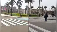 Trabajadores protestan por el cierre de la Plaza de Armas en el Centro de Lima: "tenemos que hacer la chamba”
