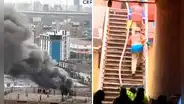 Cercado de Lima: incendio de grandes proporciones consume una antigua casona en el jr. Leticia