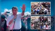 Wilfredo Oscorima tuvo que huir en helicóptero tras rechazo en Huanta: manifestantes le tiraron botellas