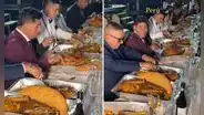 Matrimonio peruano es viral por cena en recipientes gigantes a sus invitados: “Medio pavo para cada uno”