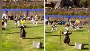 Captan a niña disfrazada de monja bailando en festival de la Virgen Asunta del Cusco: “Sacó los pasos prohibidos”