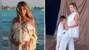 Paula Manzanal derrocha ternura al lucir su embarazo en sesión de fotos al lado de su hijo