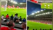 Restaurante instala pantalla gigante para que sus clientes vean el fútbol como si estuvieran en el estadio