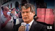 "El pueblo te repudia", ciudadanos de Ayacucho protestan contra Wilfredo Oscorima por reinicio de obras