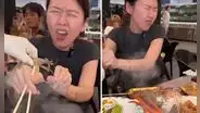 Joven quiso cocinar vivo a camarón mantis, pero crustáceo se defendió: clip es viral
