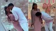 Samahara Lobatón y Bryan Torres sellan su reconciliación con tierno beso en baby shower de su hija
