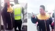 Policía de tránsito multa a su propio padre, este enfurece y desata polémica en redes