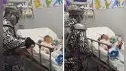 'Robotín' conmueve redes al llevar alegría a niño internado en el INEN: “Gracias por tu sonrisa”