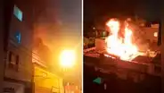 Incendio de grandes proporciones en Surco moviliza a 8 unidades del Cuerpo General de Bomberos