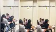 Profesor de universidad en Perú cuida a bebé de alumna en plena clase y en redes lo aplauden