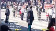 Adulto mayor en Ayacucho protagoniza emotivo momento al pararse de su silla y desfilar con su colegio