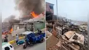 Incendio en Villa El Salvador deja a pareja de adultos mayores heridos y alrededor de 17 afectados