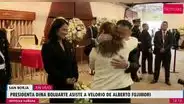 Dina Boluarte acudió al velorio del exdictador Alberto Fujimori en el Museo de la Nación