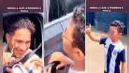 Paolo Guerrero firma zapatilla de niño y este le hace inesperado pedido: "Baila marinera cuando metas un gol"