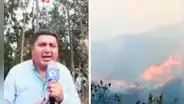 Periodista peruano llora durante enlace en vivo por incendios forestales: “Nuestros animales están muriendo”