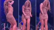 Shakira pasa momento incómodo al descubrir que le intentan grabar debajo del vestido en discoteca