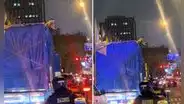 Captan traslado de jirafa en pleno centro de Lima y asombra en redes: “Hizo tour privado”