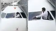 Piloto limpió luna de avión con trozo de papel y usuarios bromean: “Para ver el semáforo”