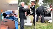 Hombre se despide con tierno beso de su esposa con cáncer tras 70 años de matrimonio