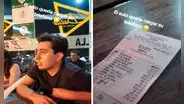 Cliente queda en shock al ver considerable monto que le cobró un restaurante por cargar su celular