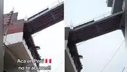 Peruana queda impactada al ver ‘puente colgante’ que une dos construcciones: “De locos”