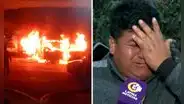 Chofer rompe en llanto tras perder su vehículo en incendio en Independencia: "Estamos endeudados en el banco"