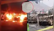 Paro de transportistas: carta amenazante sugiere que ‘Los Pulpos de Lima Norte’ causaron incendio de 25 buses en Independencia