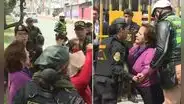 Docentes se enfrentan a PNP en protesta contra Boluarte tras apertura de Escuela Bicentenario en Rímac