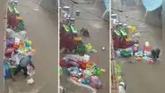Comerciante peruano conmueve al perder su mercadería en intensas lluvias: “Ayúdenlo”