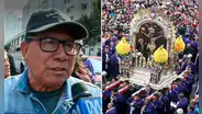 Padre conmueve en procesión del Señor de Los Milagros: “Estoy solo, pero gracias a él, tengo a mi hija viva”