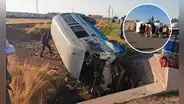 Tráiler y combi de servicio urbano chocan frente a universidad en Juliaca y dejan graves daños materiales