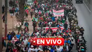 Marchas y protestas por paro de transportistas EN VIVO: PNP repele con golpes a manifestantes en el Centro de Lima