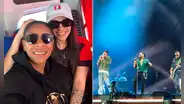Leyla Chihuán y joven mujer disfrutaron del ROMÁNTICO CONCIERTO de Aventura en el Estadio Nacional