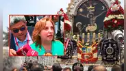 Dina Boluarte recibe el anda en Palacio y dice que hoy es el "cumpleaños del Señor de los Milagros"