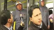 Periodista de Latina queda atrapado en bus durante enlace EN VIVO del paro: “Y se marchó”