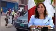 Manifestantes tiran huevos y persiguen a comitiva de Dina Boluarte en Chosica: "Fuera, asesina"