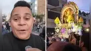 Venezolano participó por primera vez en procesión del Señor de los Milagros y sorprende con su reacción: “Pensé que iba a ser organizado”