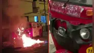 Breña: extorsionadores incendian mototaxi tras exigir pago de cupos